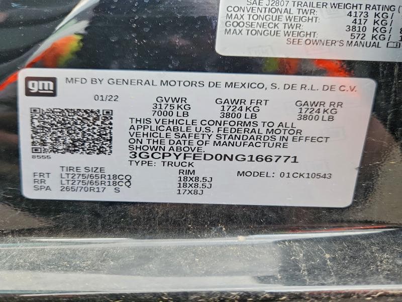 2022 CHEVROLET SILVERADO K1500 LTZ 12