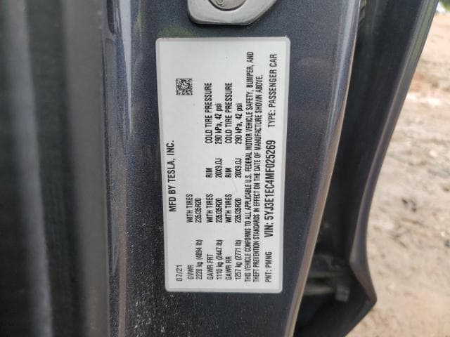 2021 TESLA MODEL 3 12