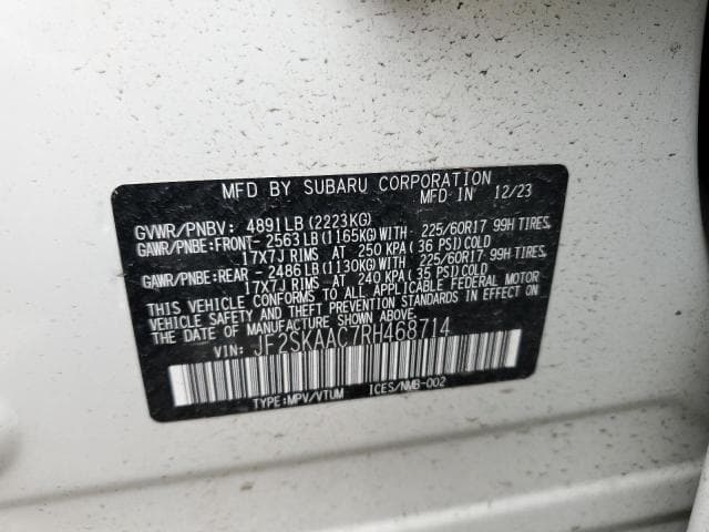 2024 SUBARU FORESTER 13