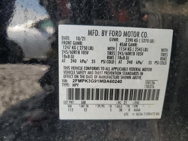 2021 FORD EDGE SE 12