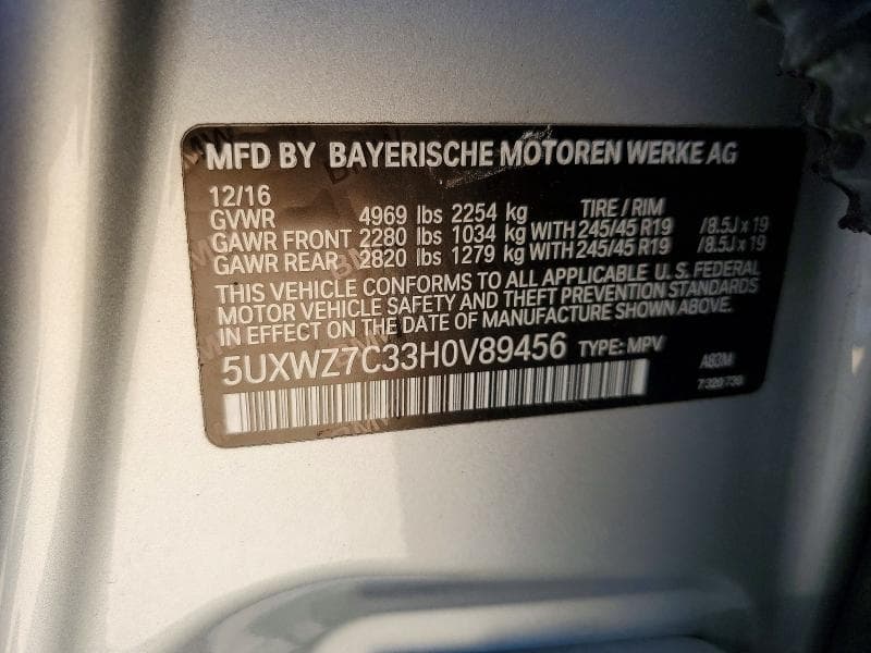 2017 BMW X3 SDRIVE28I SDRIVE28I 26