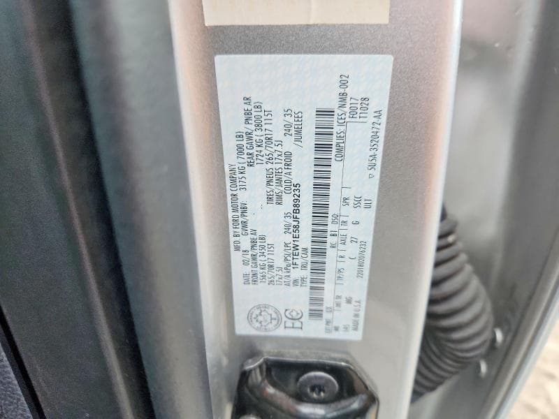 2018 FORD F150 SUPERCREW 12
