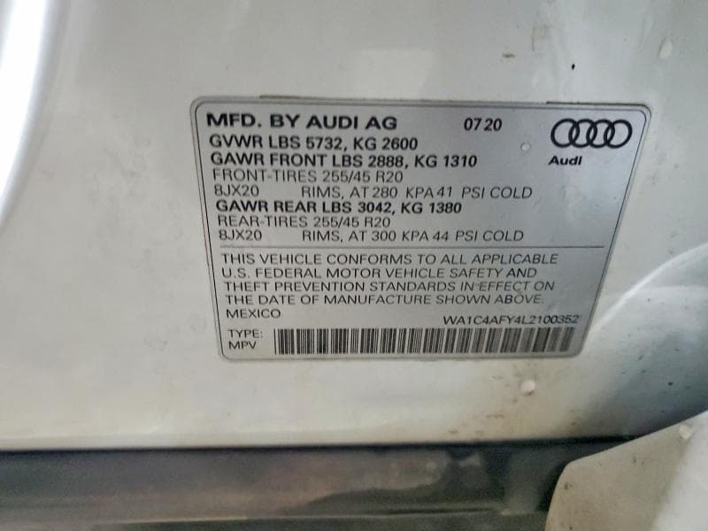 2020 AUDI SQ5 PRESTIGE 25