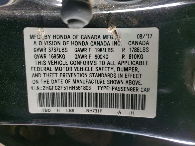 2017 HONDA CIVIC LX 26