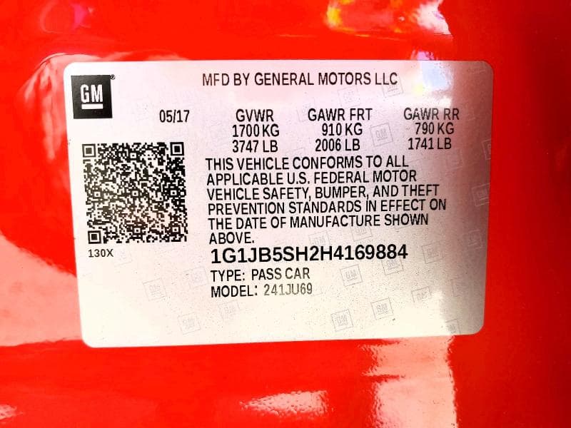 2017 CHEVROLET SONIC LS 14