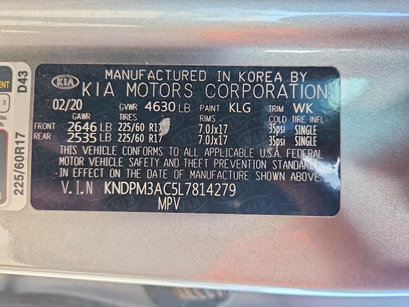 2020 KIA SPORTAGE LX 12