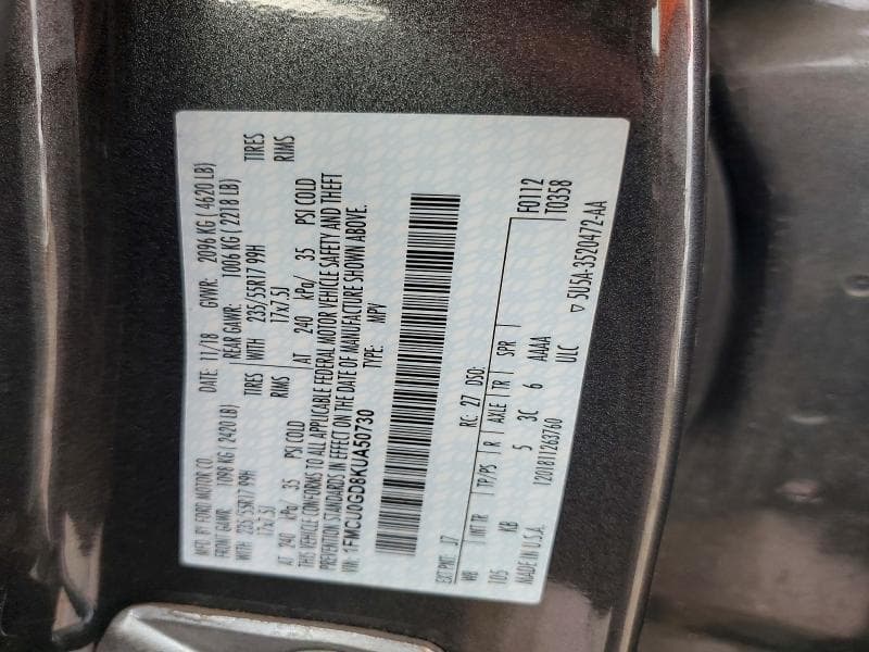 2019 FORD ESCAPE SE 13