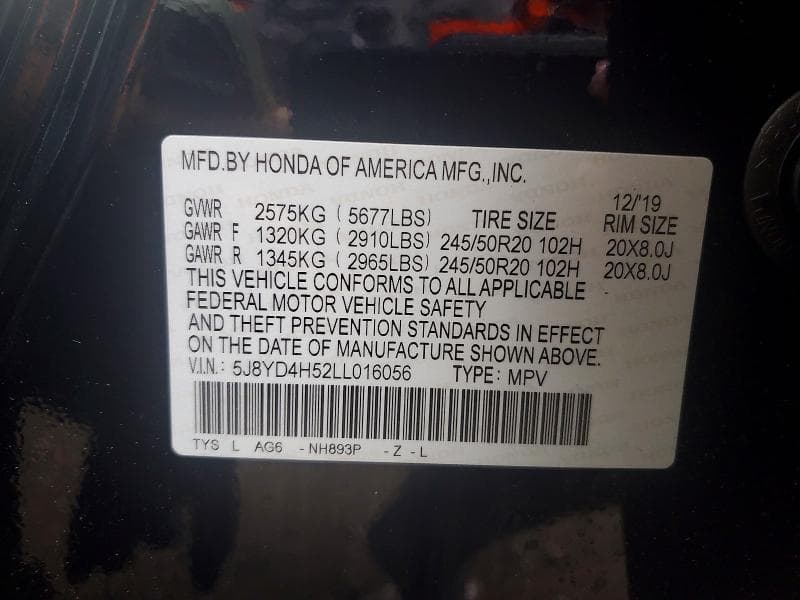 2020 ACURA MDX TECHNOLOGY 13