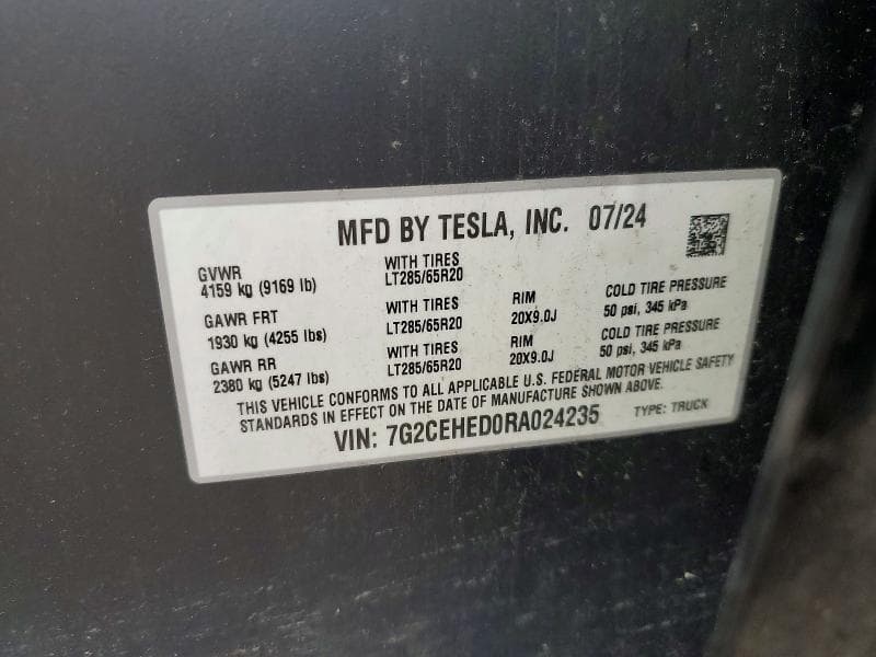 2024 TESLA CYBERTRUCK 13