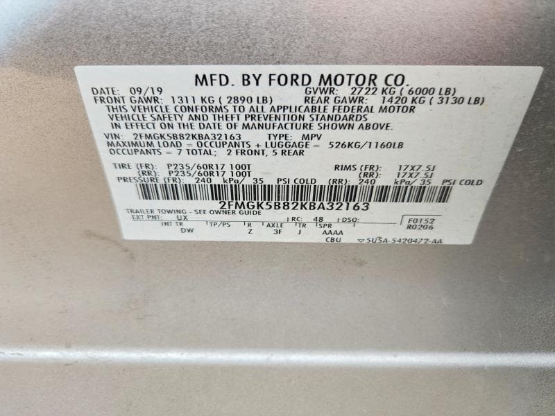 2019 FORD FLEX SE 13