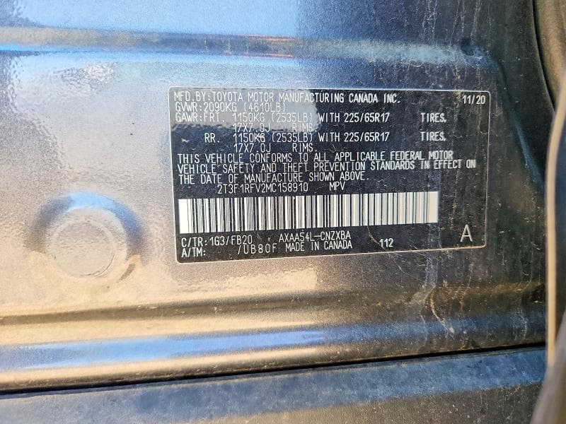 2021 TOYOTA RAV4 LE 13