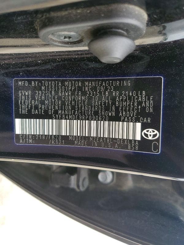 2024 TOYOTA COROLLA LE 12