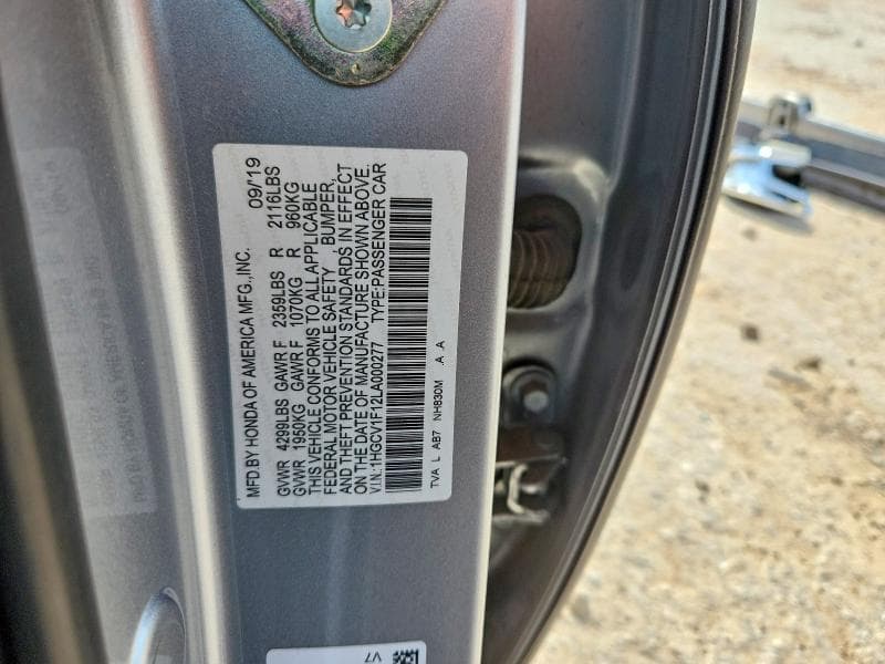 2020 HONDA ACCORD LX 13