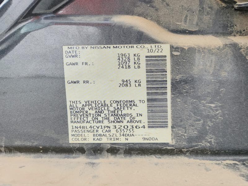 2023 NISSAN ALTIMA SR 12
