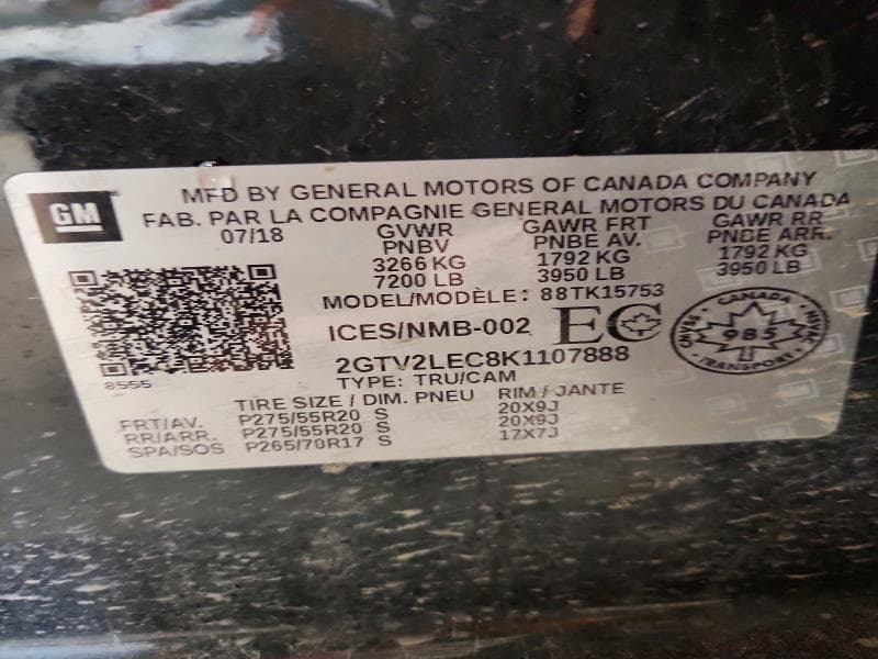 2019 GMC SIERRA LIMITED K1500 12