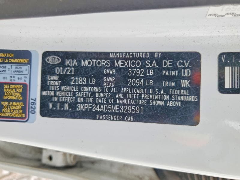 2021 KIA FORTE GT LINE 13