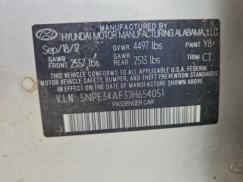 2018 HYUNDAI SONATA SPORT 12