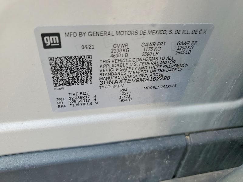 2021 CHEVROLET EQUINOX LT 13