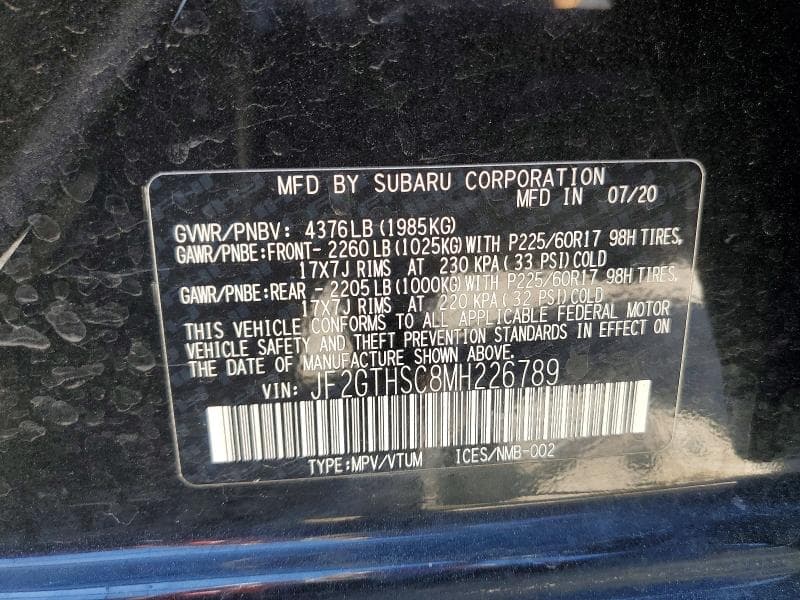2021 SUBARU CROSSTREK SPORT 14