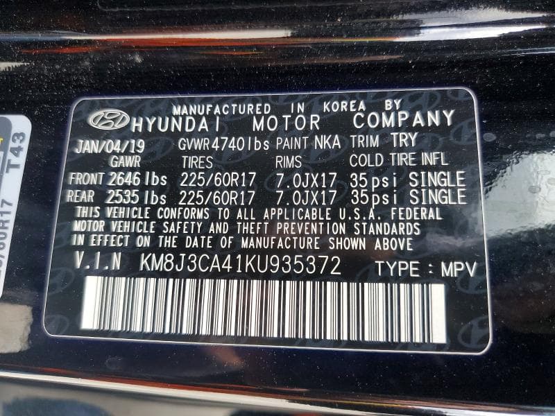 2019 HYUNDAI TUCSON VALUE 12