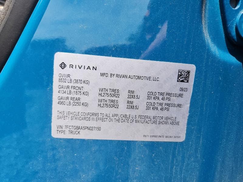 2023 RIVIAN R1T ADVENTURE 12