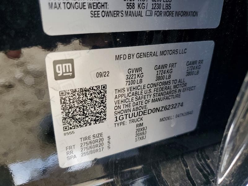 2022 GMC SIERRA K1500 SLT 12