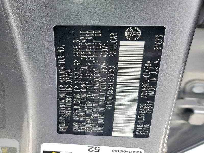 2025 TOYOTA CAMRY SE 13