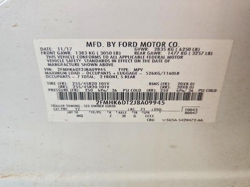 2018 FORD FLEX LIMITED 13