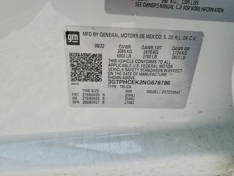 2022 GMC SIERRA C1500 ELEVATION 12