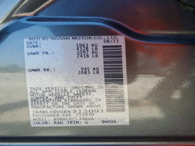 2024 NISSAN ALTIMA SV 12