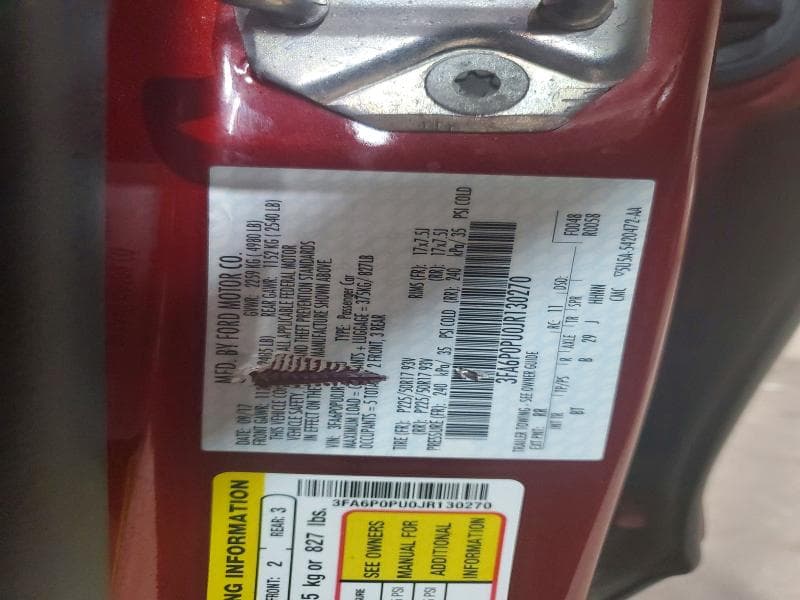 2018 FORD FUSION SE PHEV 12