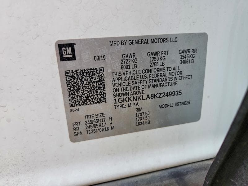 2019 GMC ACADIA SLE 13