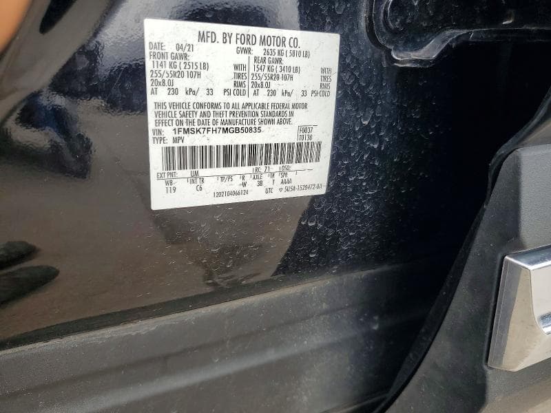2021 FORD EXPLORER LIMITED 14