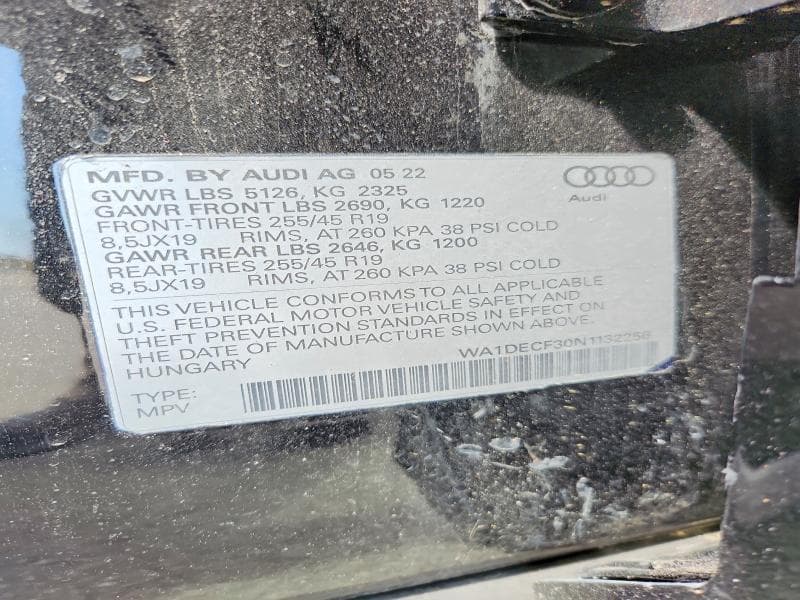 2022 AUDI Q3 QUATTRO 13