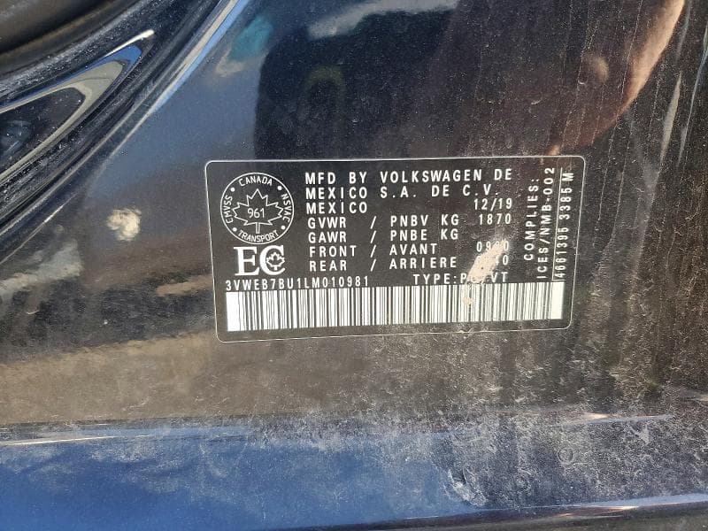 2020 VOLKSWAGEN JETTA SEL 12