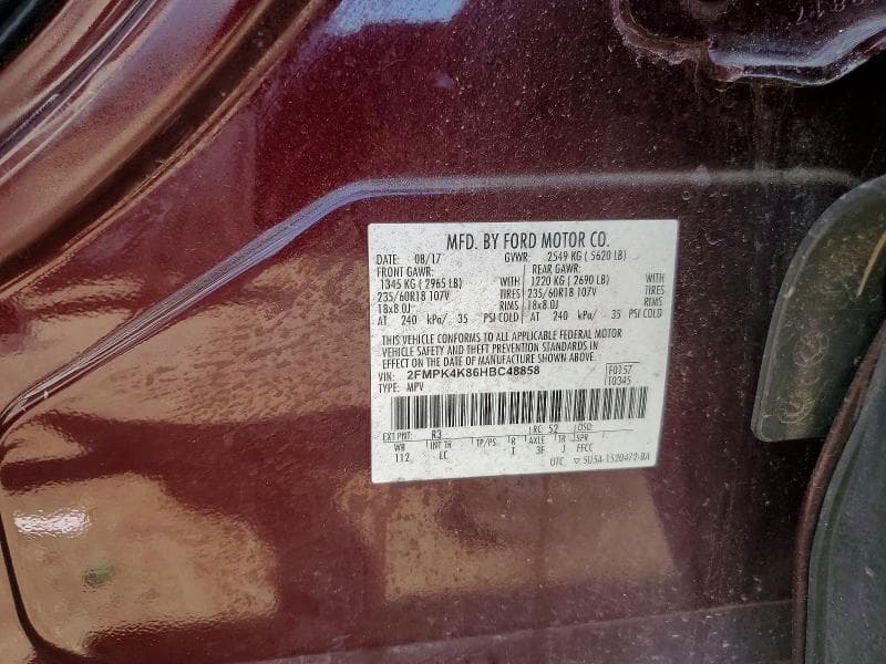 2017 FORD EDGE TITANIUM 13