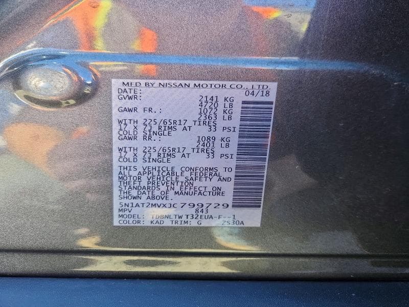 2018 NISSAN ROGUE SV 13