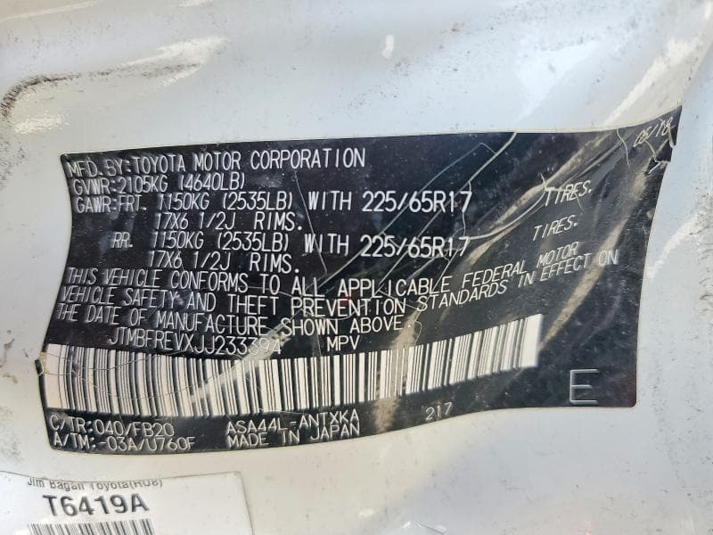2018 TOYOTA RAV4 LE 13