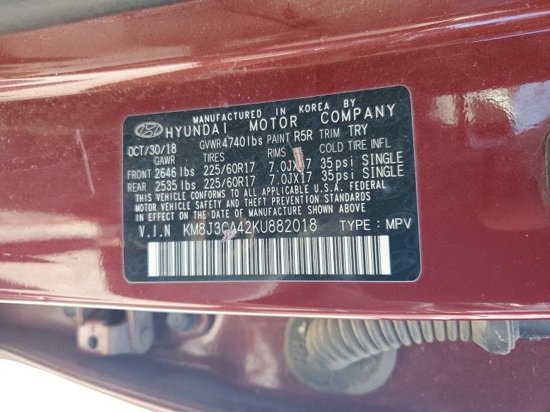 2019 HYUNDAI TUCSON VALUE 13