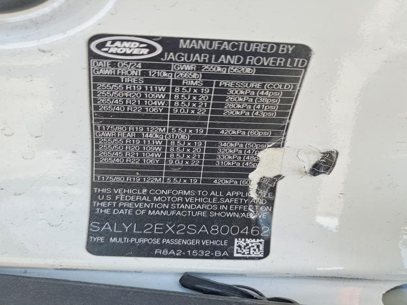 2025 LAND ROVER RANGE ROVER VELAR DYNAMIC SE 13