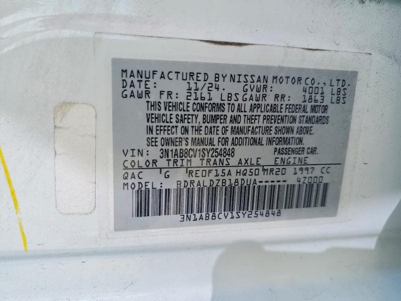 2025 NISSAN SENTRA SV 12