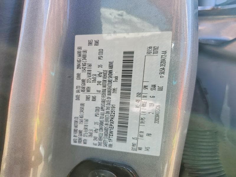 2023 FORD F150 SUPERCREW 12