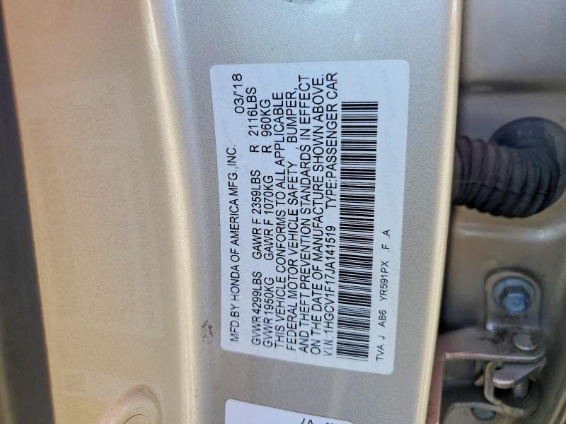 2018 HONDA ACCORD LX 12