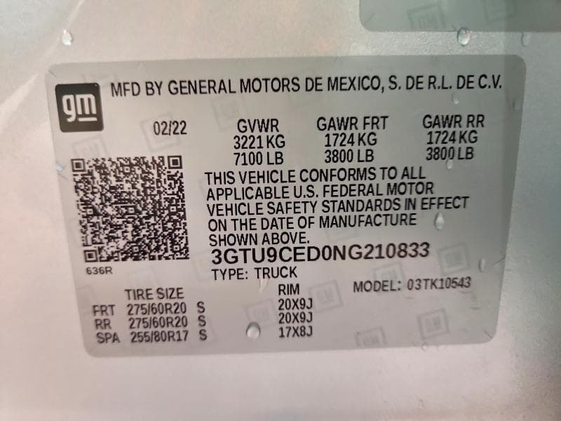 2022 GMC SIERRA LIMITED K1500 ELEVATION 12
