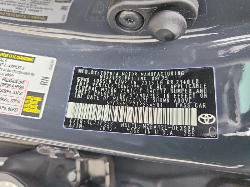 2026 TOYOTA COROLLA SE 12