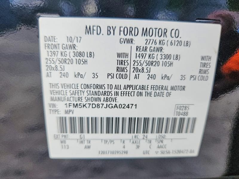 2018 FORD EXPLORER XLT 13
