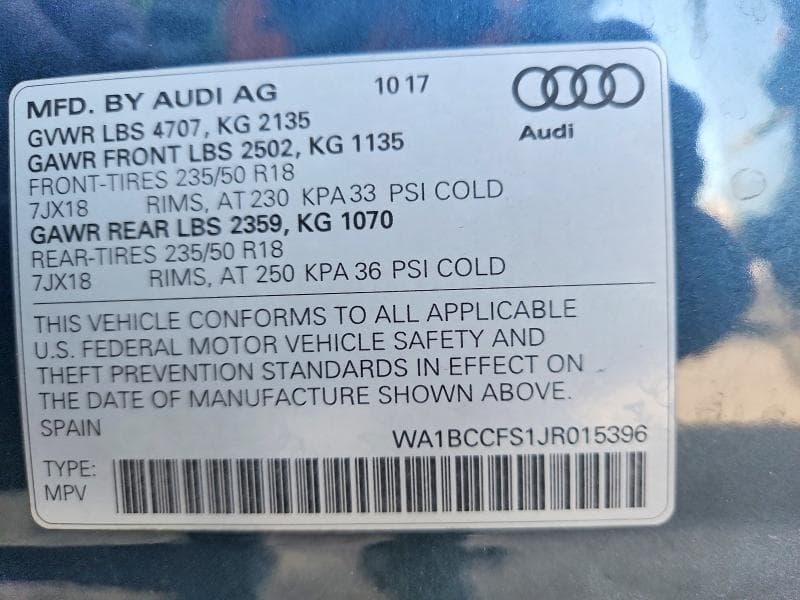 2018 AUDI Q3 PREMIUM 13