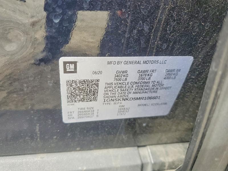 2021 CHEVROLET TAHOE K1500 LT 13