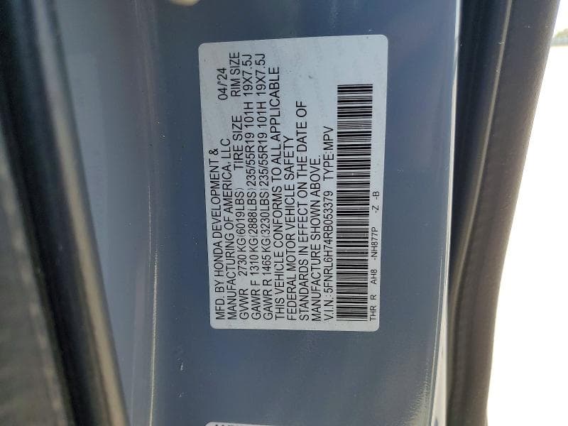 2024 HONDA ODYSSEY 14