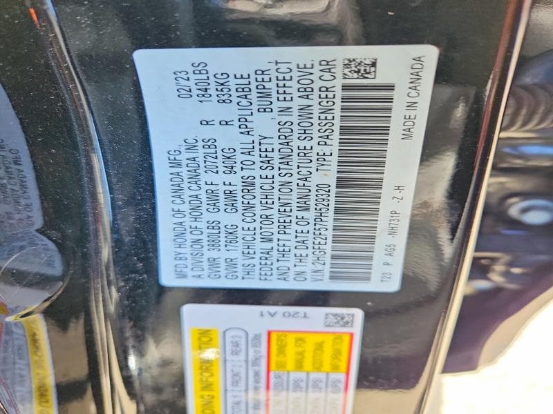 2023 HONDA CIVIC SPORT 12